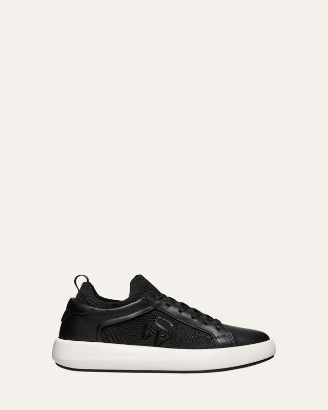 5050 Pro Leather Knit Low-Top Sneakers
